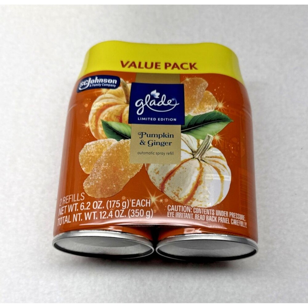Glade Pumpkin & Ginger Automatic Spray Refills 6.2oz (2 pk) Limited Edition Fall